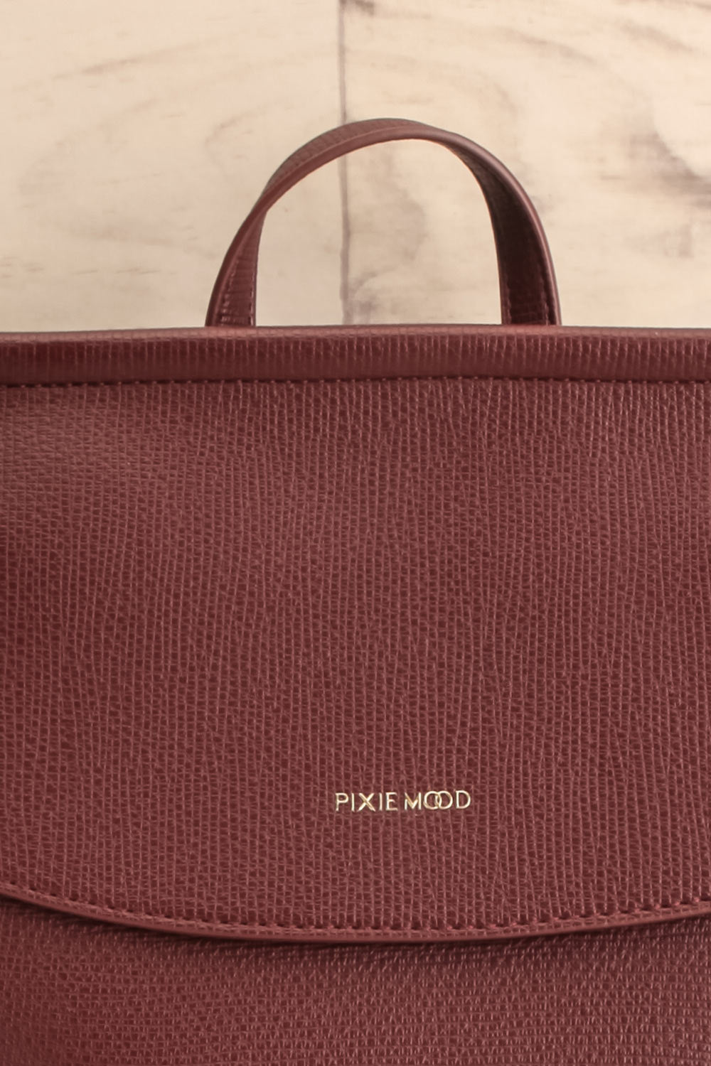 Ophiuchus Small Vegan Leather Backpack | La petite garçonne front close-up