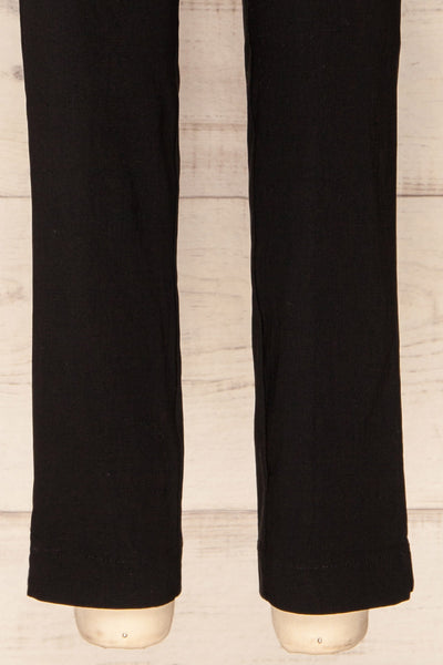 Orsova Black Fitted Pants w/ Stretchable Waist | La petite garçonne legs