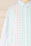 Oschatz Oversized Gingham Button-Up Shirt | La petite  garçonne front close-up