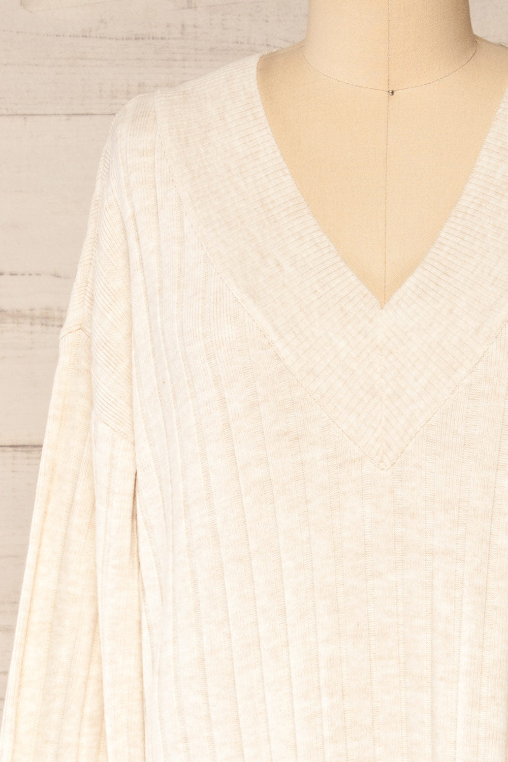 strorog Long Sleeve Knitted Maxi Dress | La petite garçonne front close-up