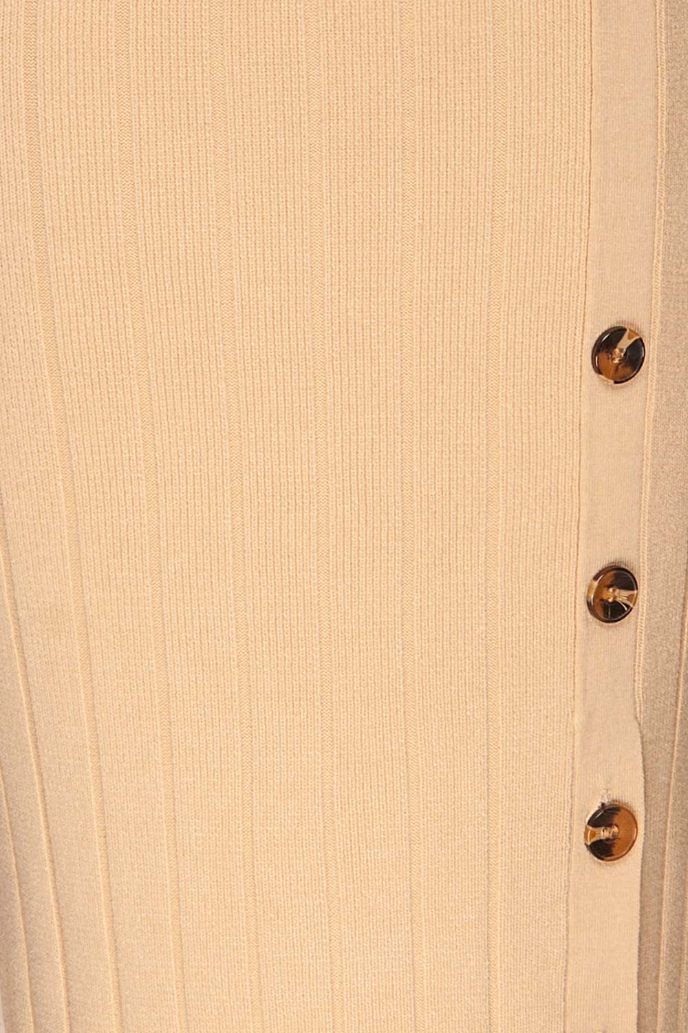 Padova Beige Knit Skirt | Jupe Beige | La Petite Garçonne fabric details