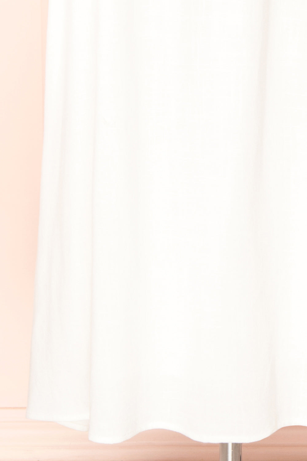 Pamua White Open Back Puffy Sleeve Midi Dress | Boutique 1861 bottom