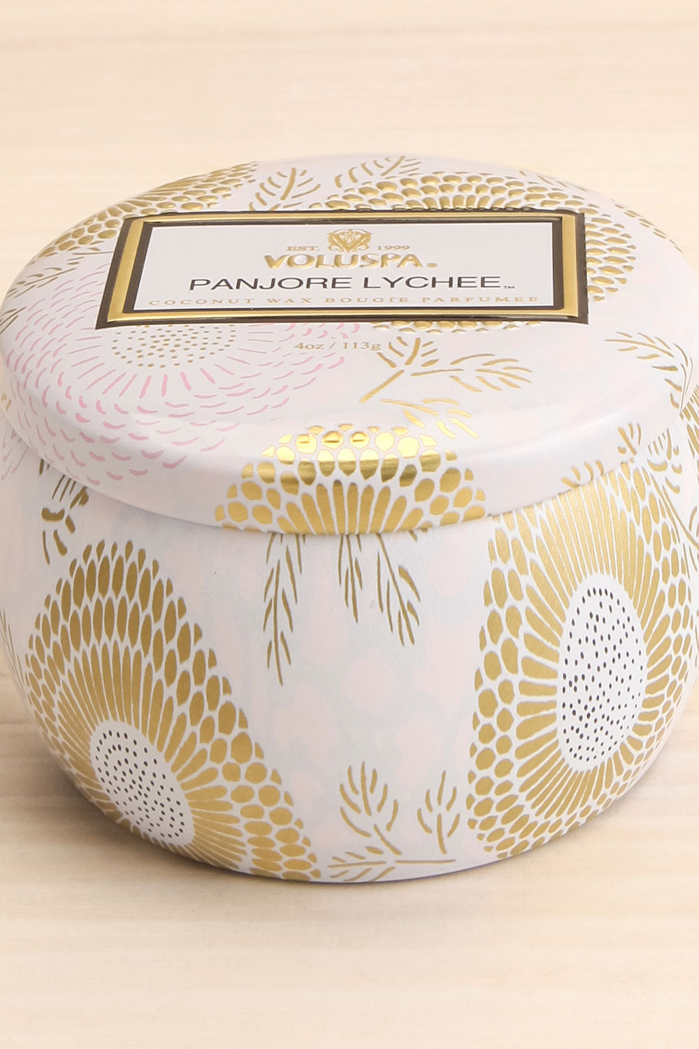 Mini Tin Candle Panjoree Lychee | La petite garçonne close-up