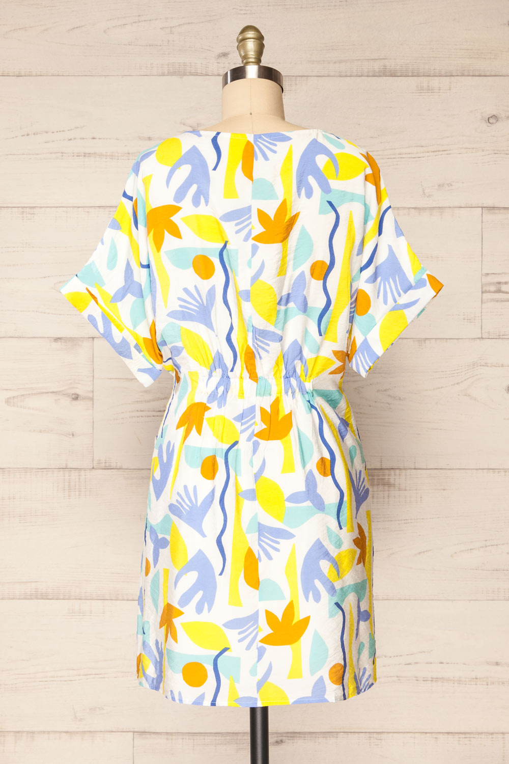 Panspermia Oversized Patterned Short Dress | La petite garçonne-back view