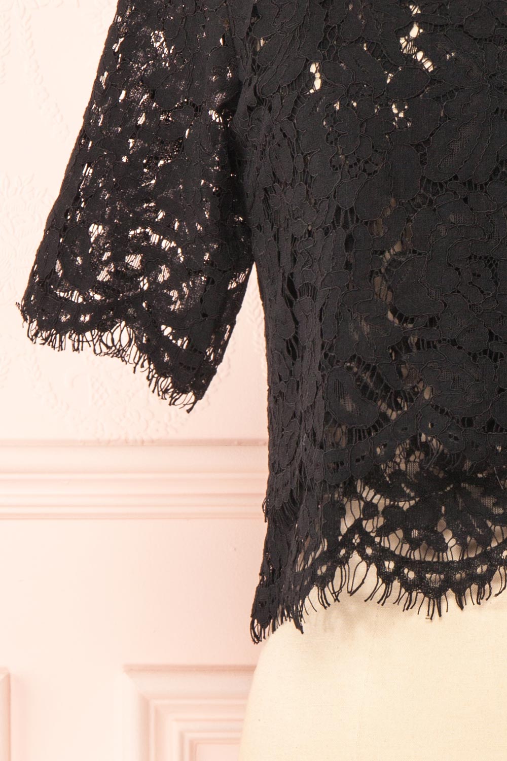 Paora black Lace Scalloped Top | Boudoir 1861 bottom