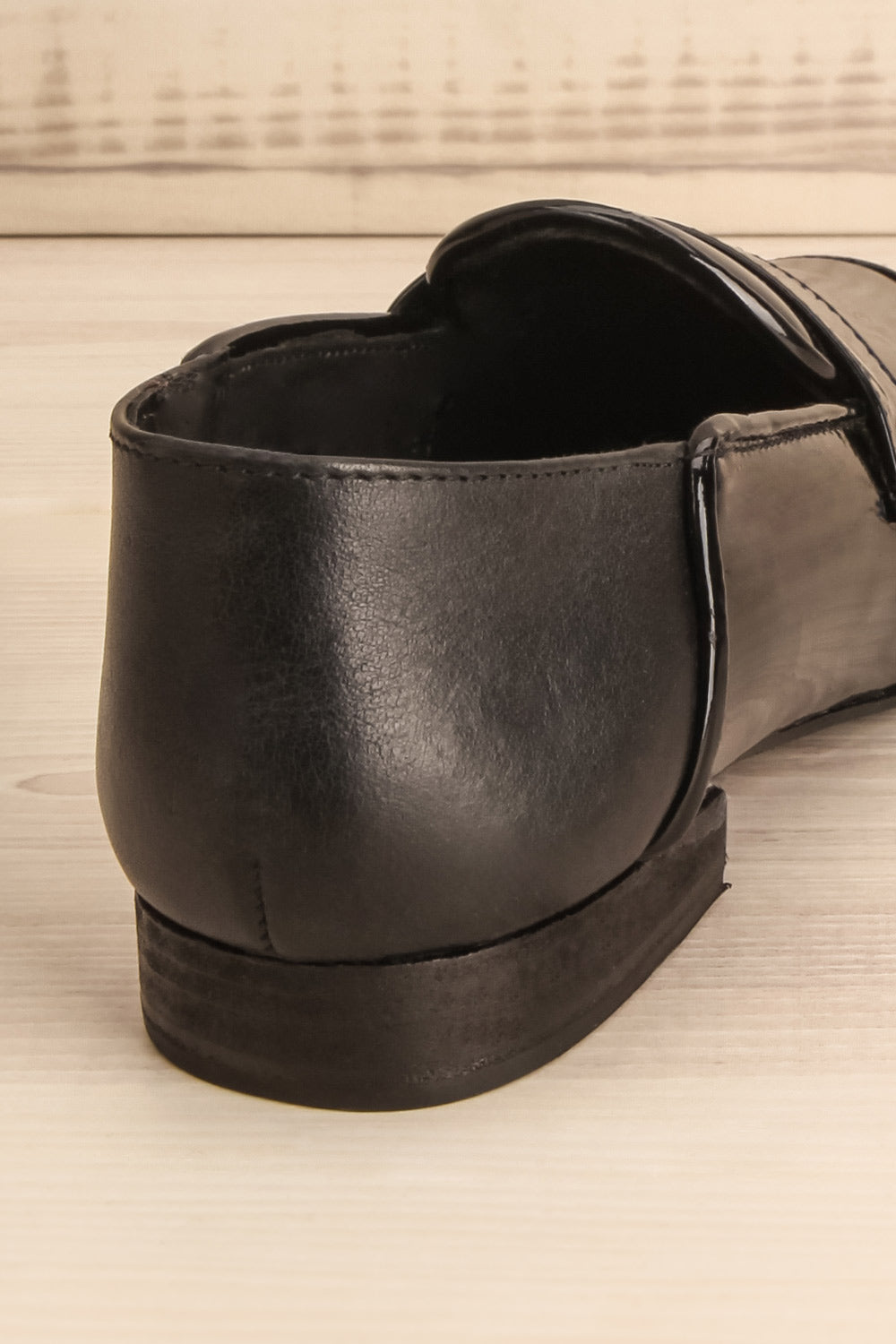 Papeete Black Dress Loafers with Buckles back close-up | La Petite Garçonne Chpt. 2 10