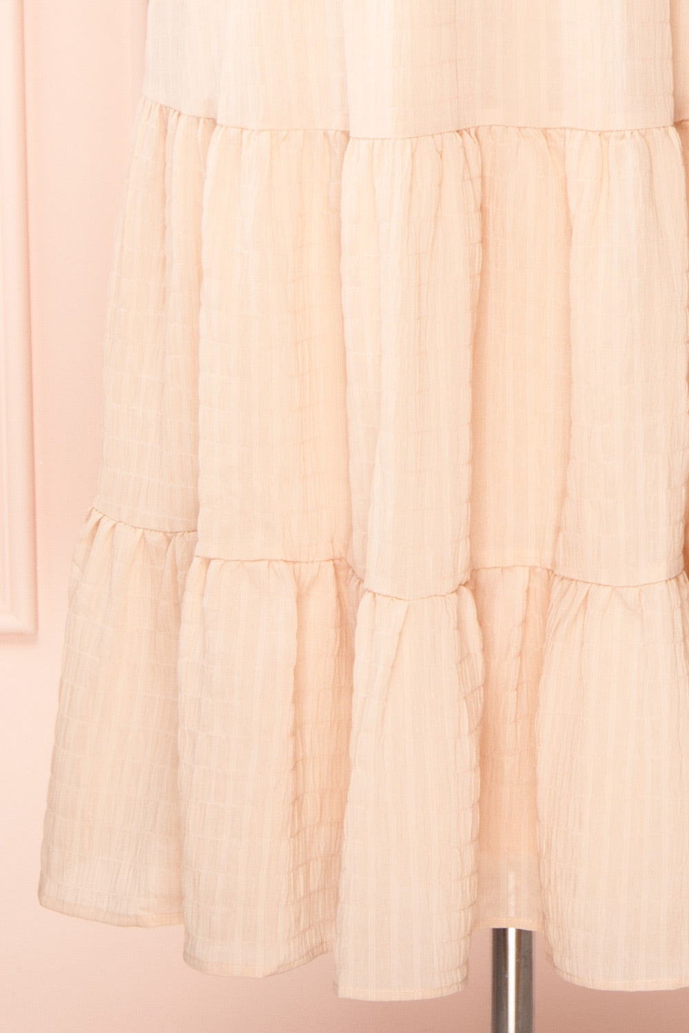 Parthenia A-Line Tiered Midi Dress | Boutique 1861 bottom close-up