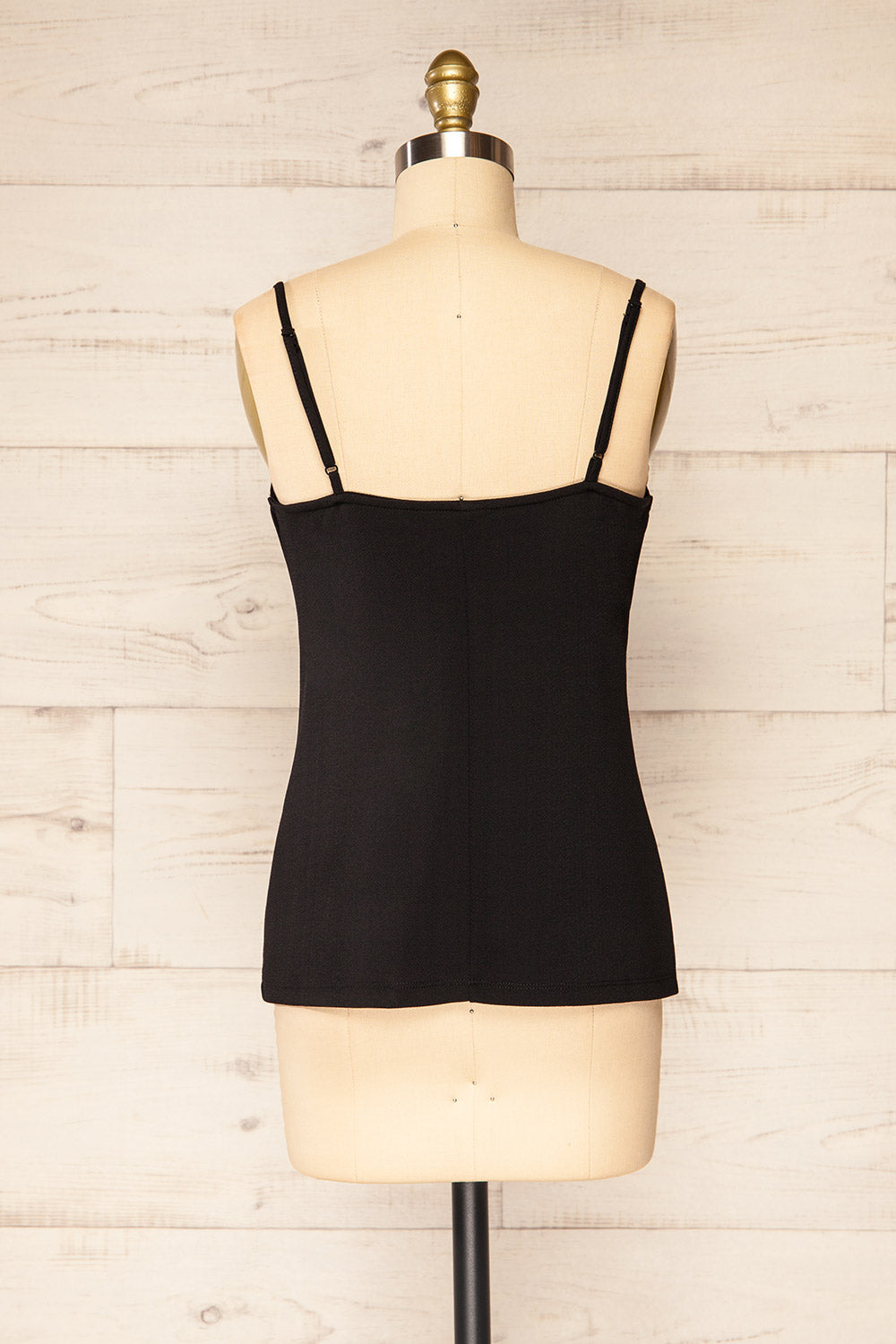 Partye Black Cowl Neck Cami Top | La petite garçonne back view