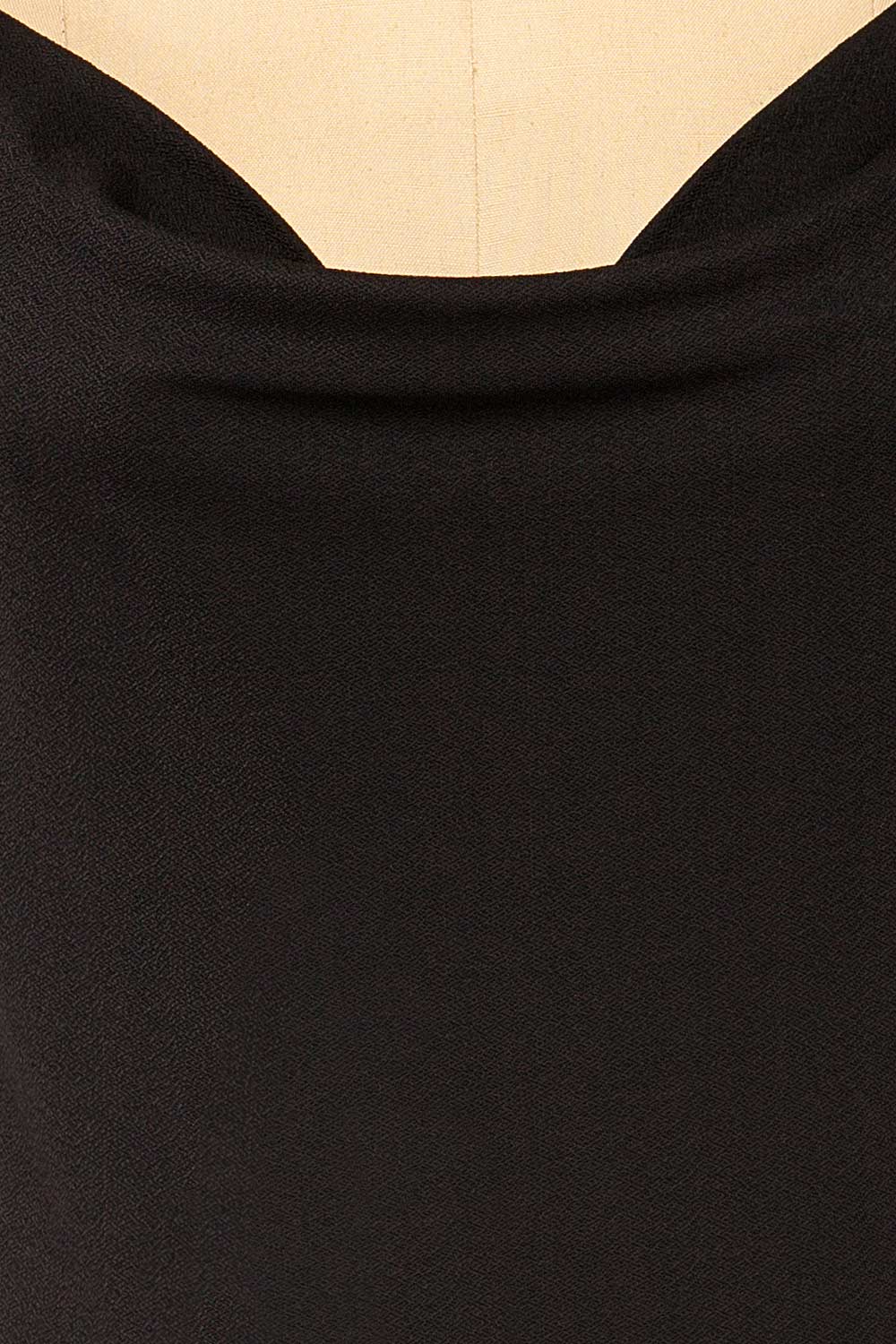 Partye Black Cowl Neck Cami Top | La petite garçonne fabric