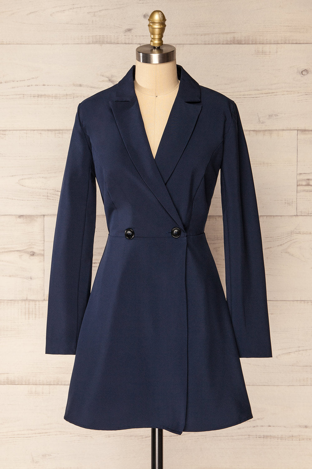 Pazin Short Navy Blue Blazer Dress | La petite garçonne front view