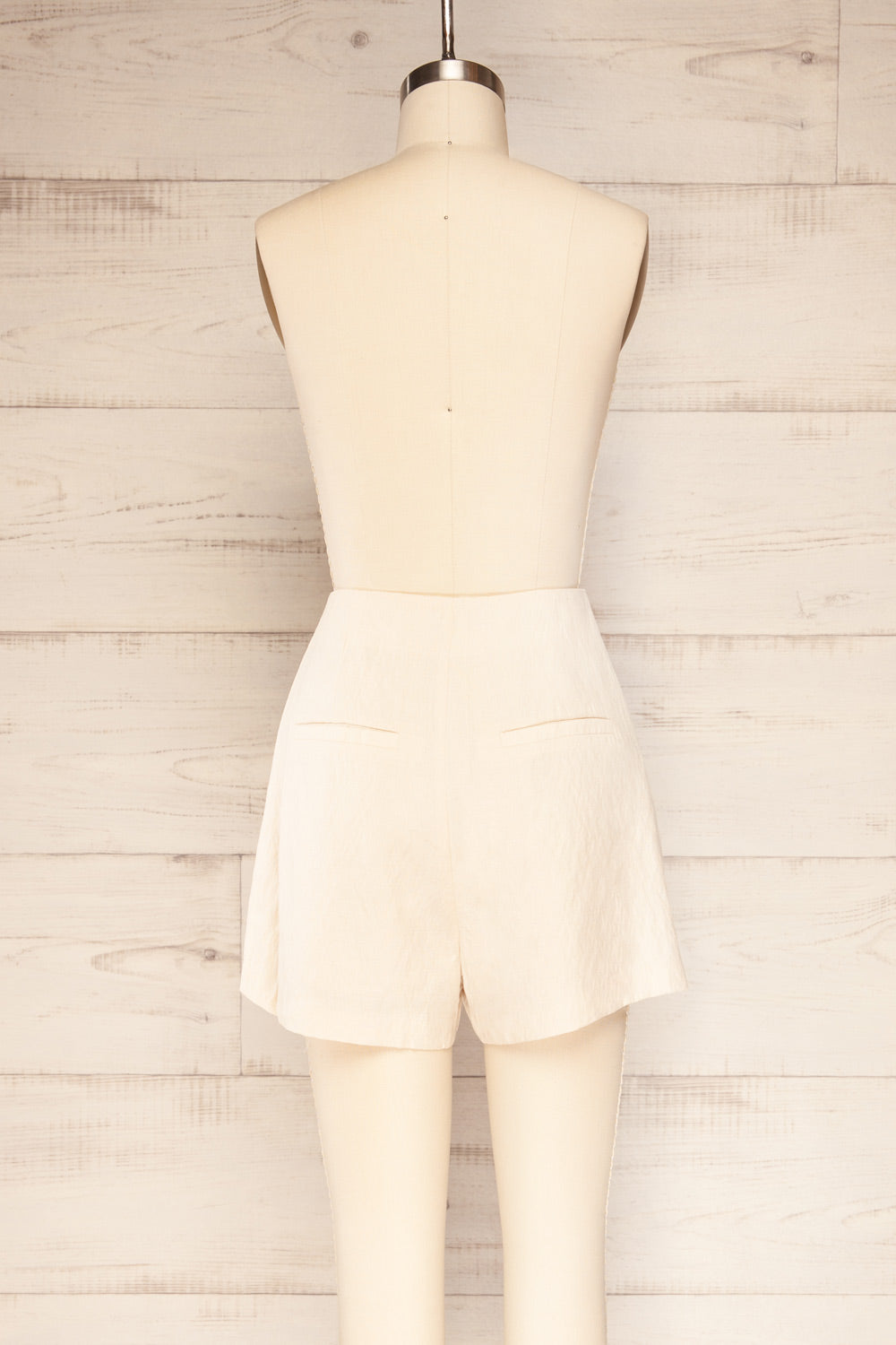 Peer Faux Linen High-Waisted Linen Shorts | La petite garçonne  back