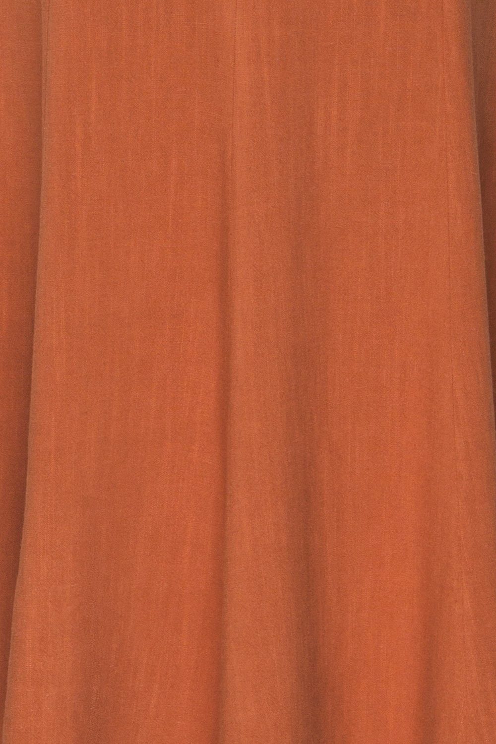 Pelczyce Rust Flared Midi Skirt w/ Belt fabric | La petite garçonne