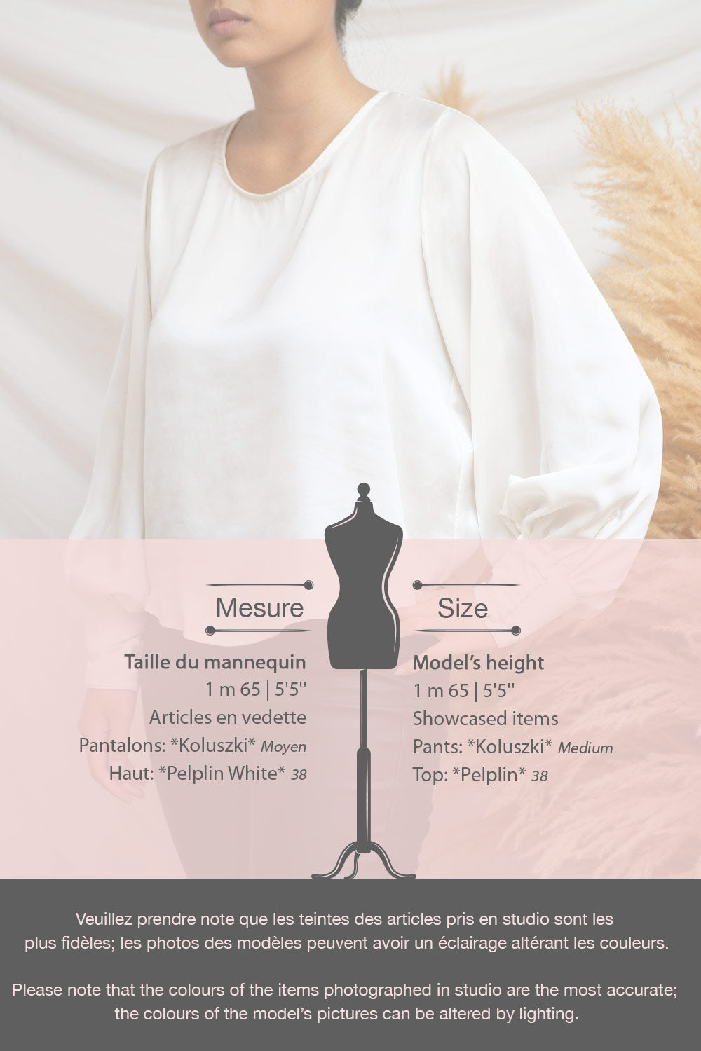Pelplin Ivory Long Sleeve Silky Blouse | La petite garçonne size