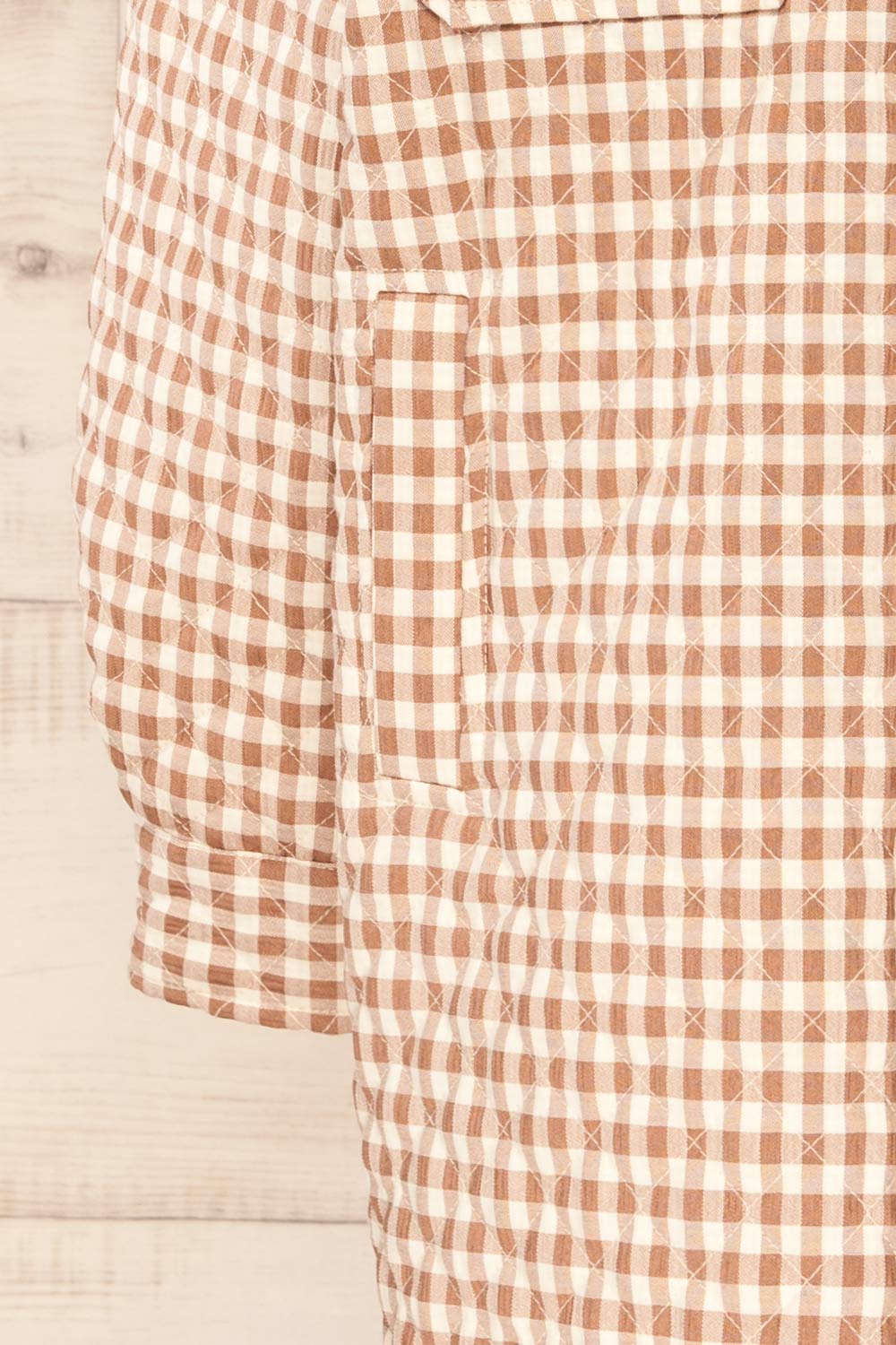 Pergola Quilted Gingham Jacket | La petite garçonne sleeve