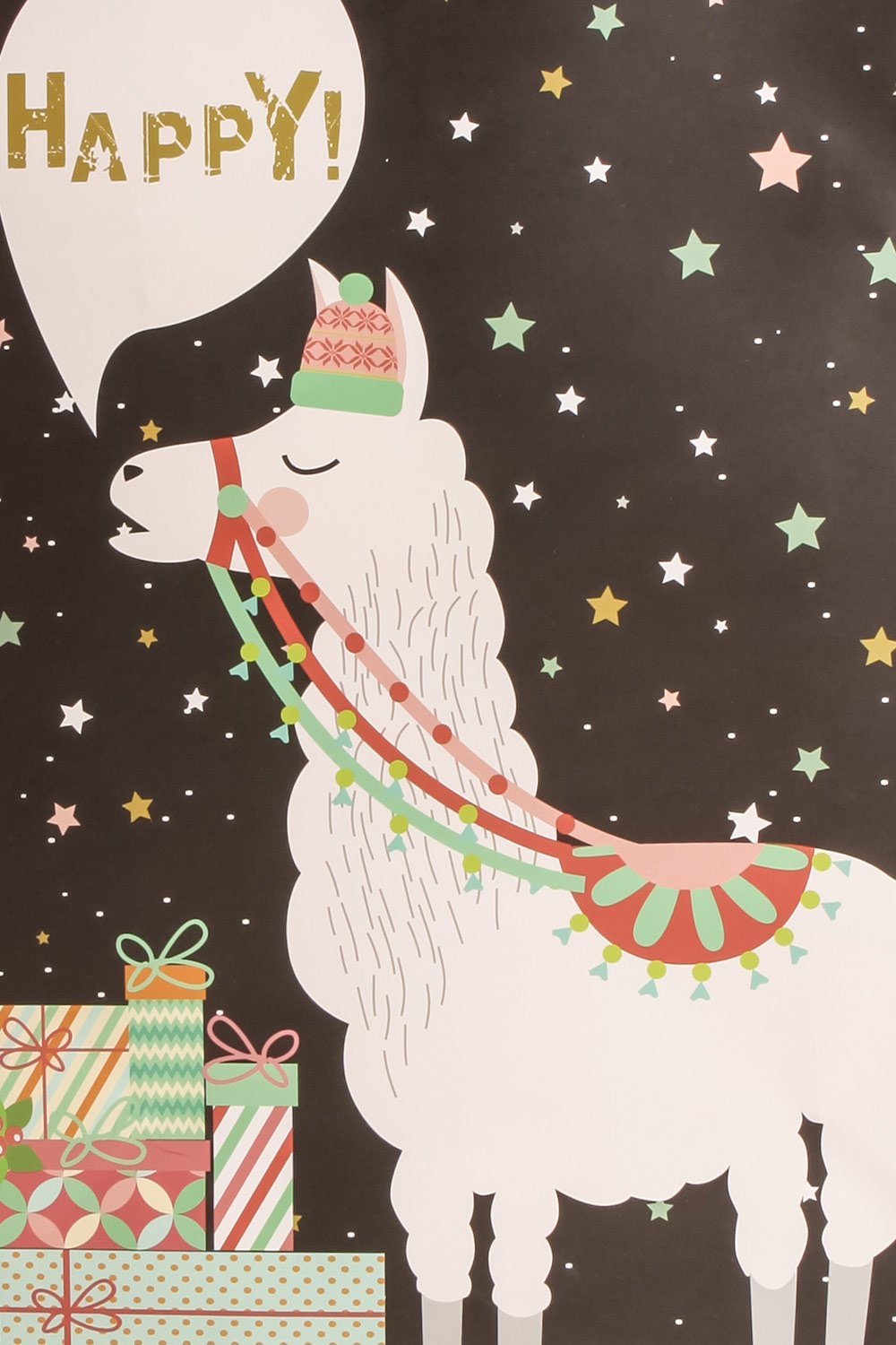 Sac Happy Lama Llama Paper Gift Bag | La petite garçonne close-up