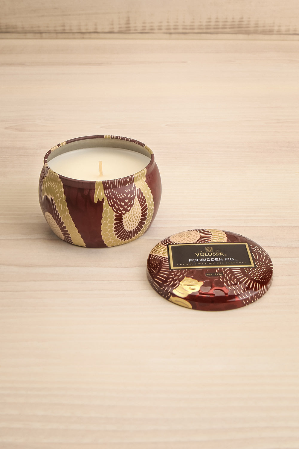 Petite Tin Candle Forbidden Fig | Voluspa | La petite garçonne open