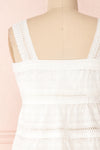 Pianella White Cropped Openwork Cami | Boutique 1861 back close-up