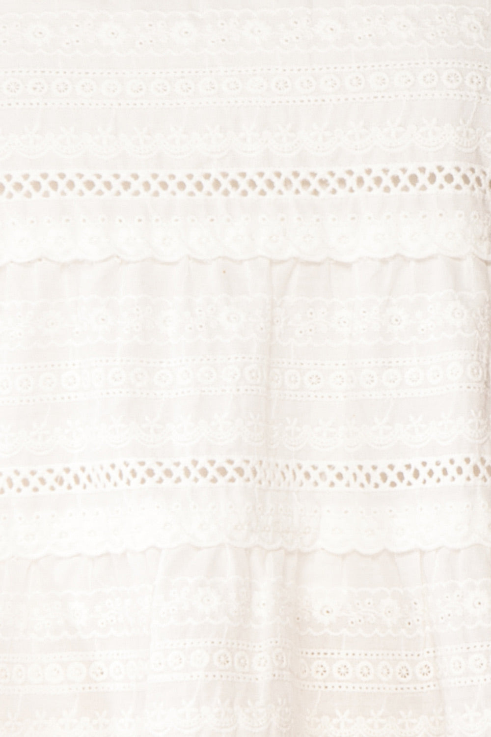 Pianella White Cropped Openwork Cami | Boutique 1861 fabric