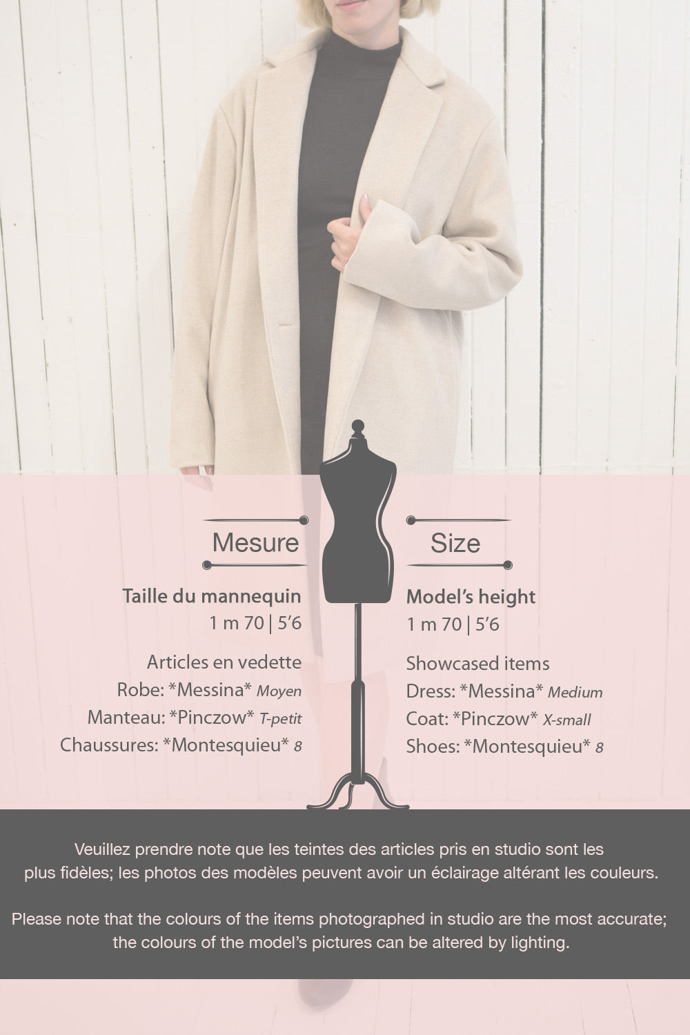 Pinczow Long Beige Wool Coat | La petite garçonne size