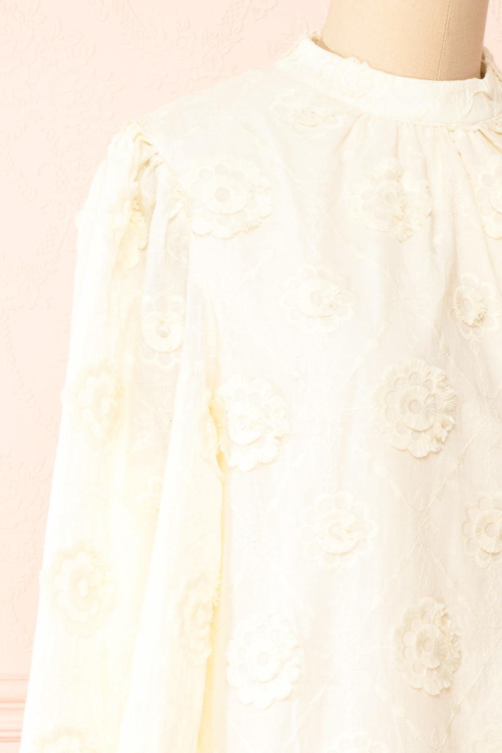 Pnoae Floral Embroidered Short Shift Dress | Boutique 1861 side close-up