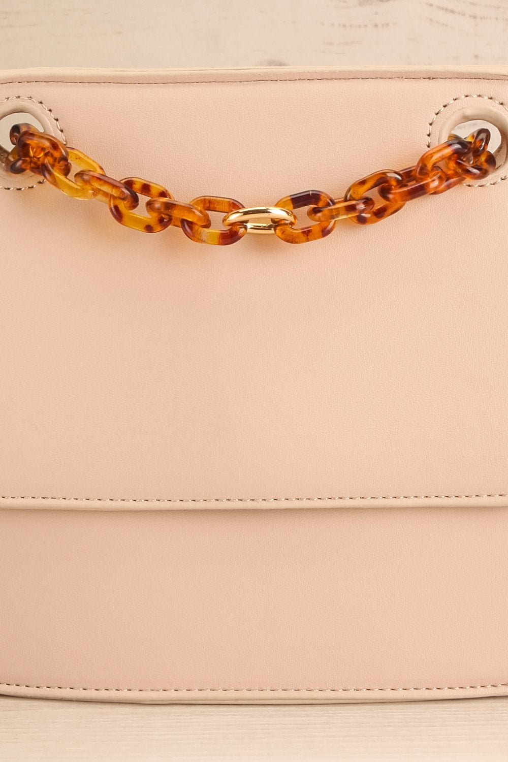 Poole Beige Rectangular Crossbody Bag close-up | Boutique 1861