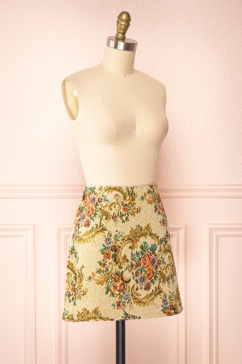 Portnahaven Short A-Line Jacquard Skirt | Boutique 1861 side view