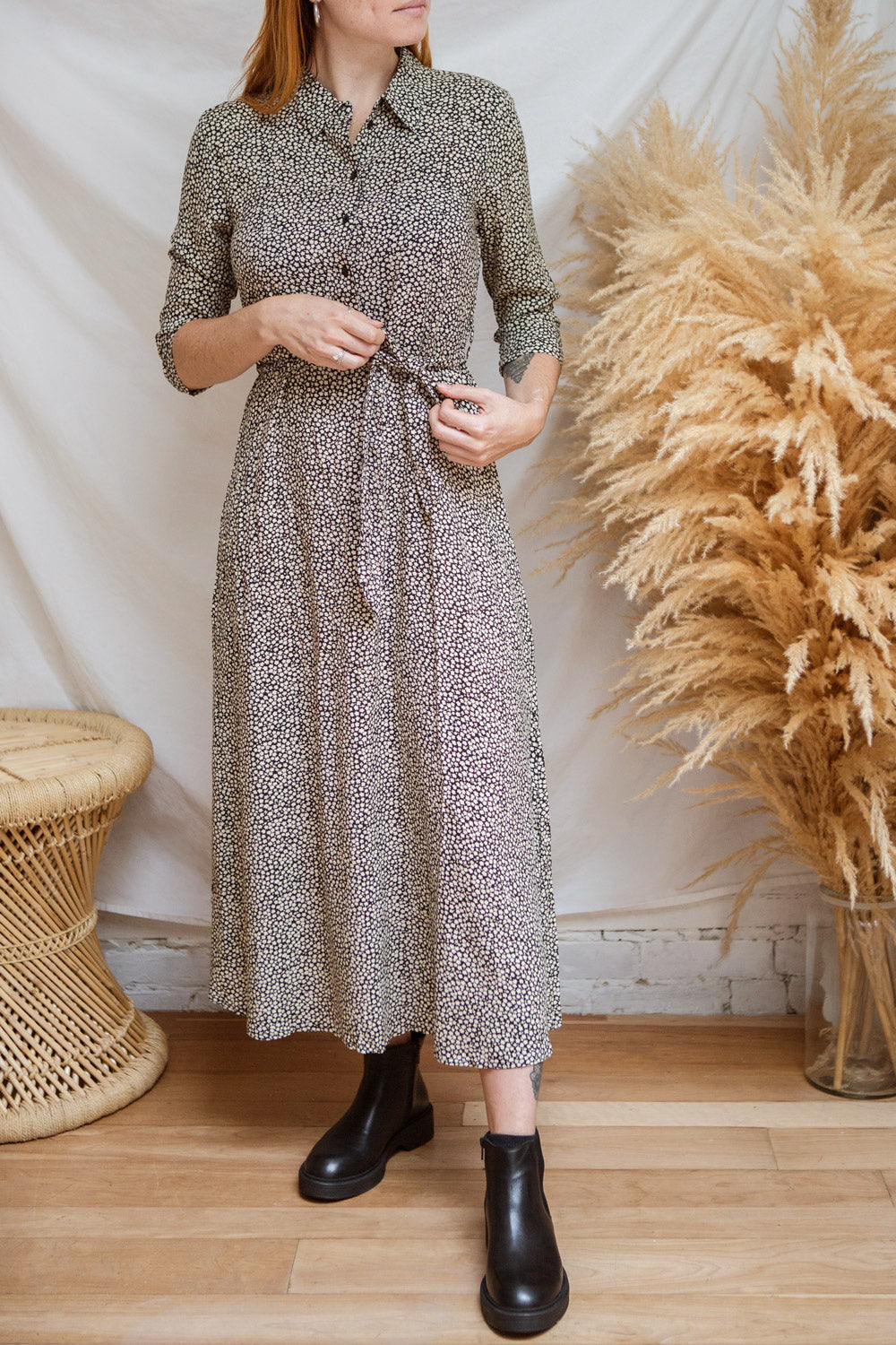 Portoviejo Black & White Maxi Dress | La petite garçonne model