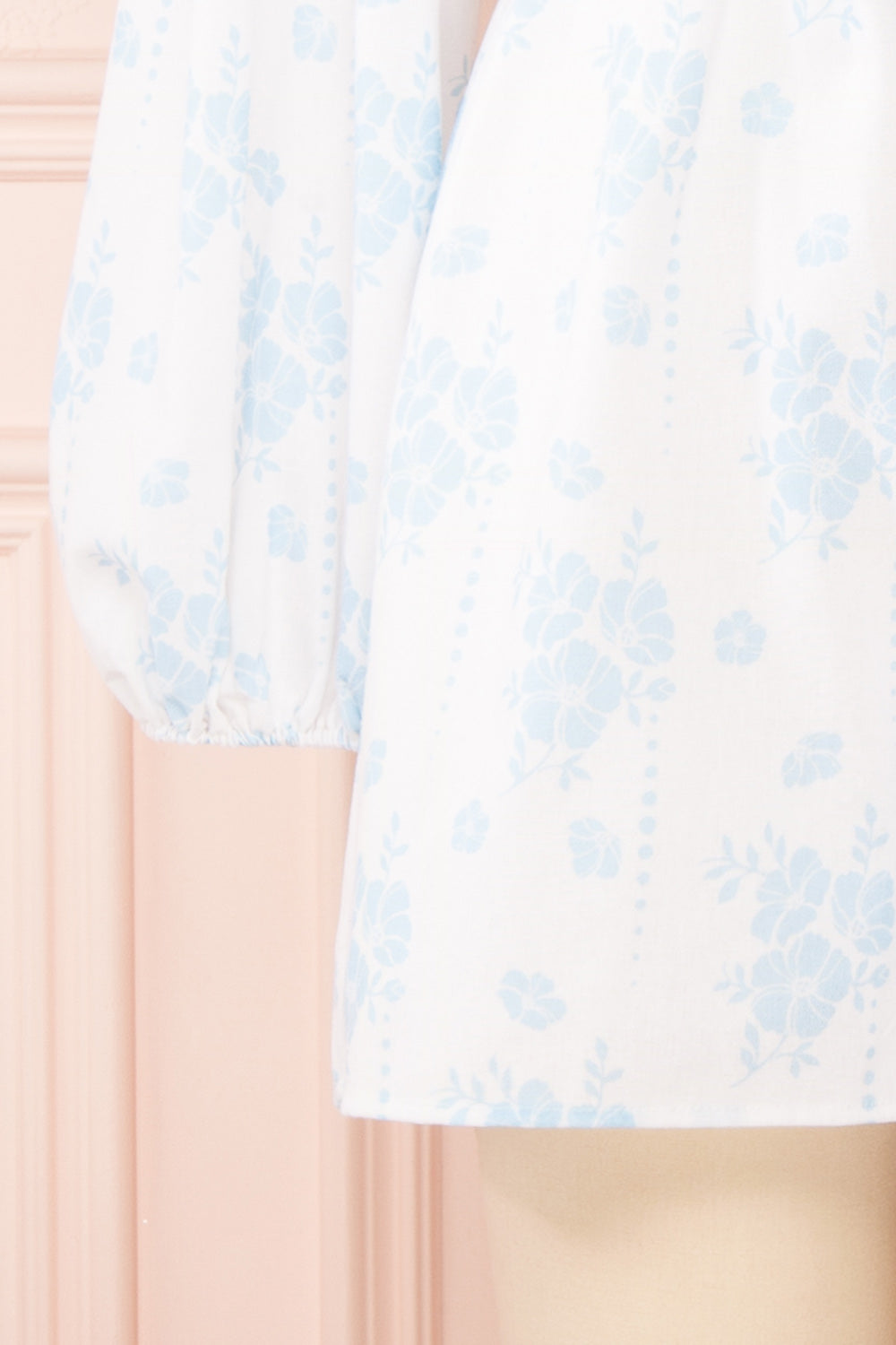 Precious Short Floral Romper w/ Long Sleeves | Boutique 1861 bottom