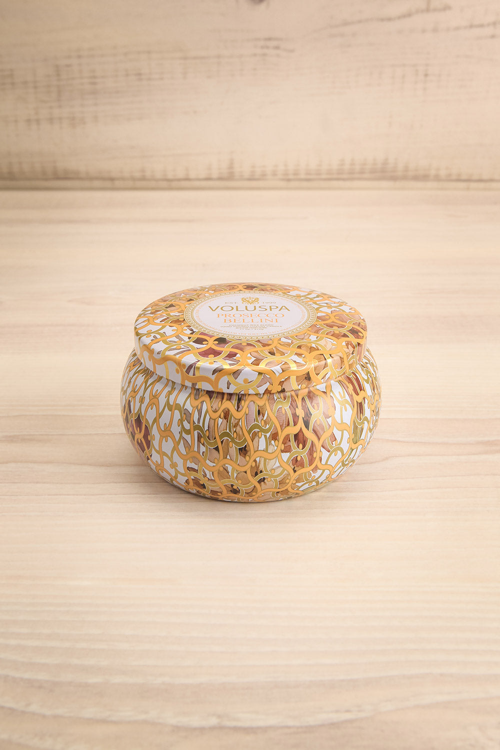 Maison Tin Candle Prosecco Bellini | La petite garçonne closed