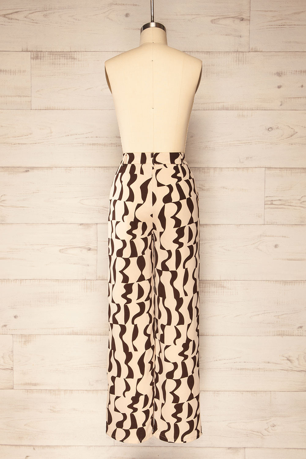 Puerto Wide Leg Chiffon Pants w/ Abstract Pattern | La petite garçonne back view