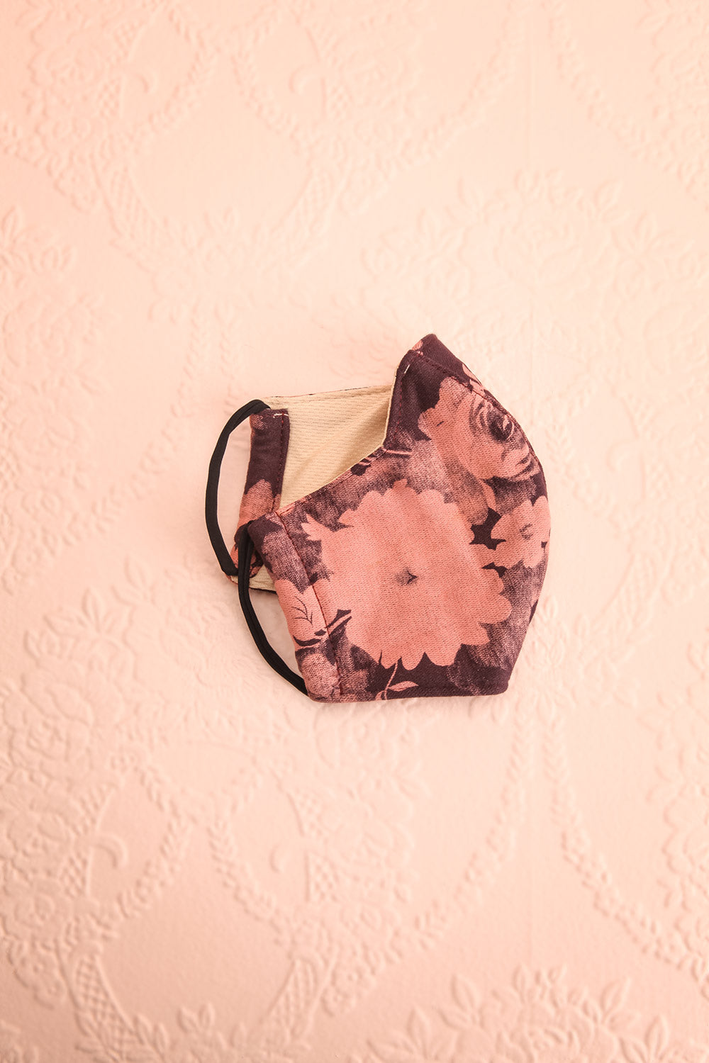 Floral Face Mask Purple | Boutique 1861 lining view
