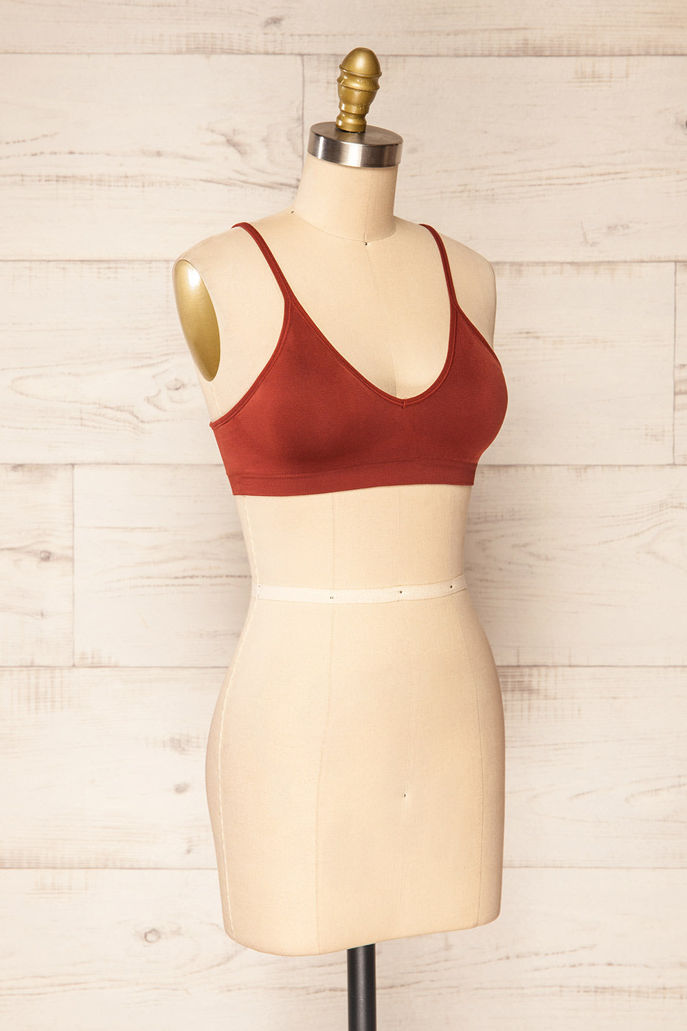 Pyzdry Orange Padded Stretchable Bralette | La petite garçonne side view