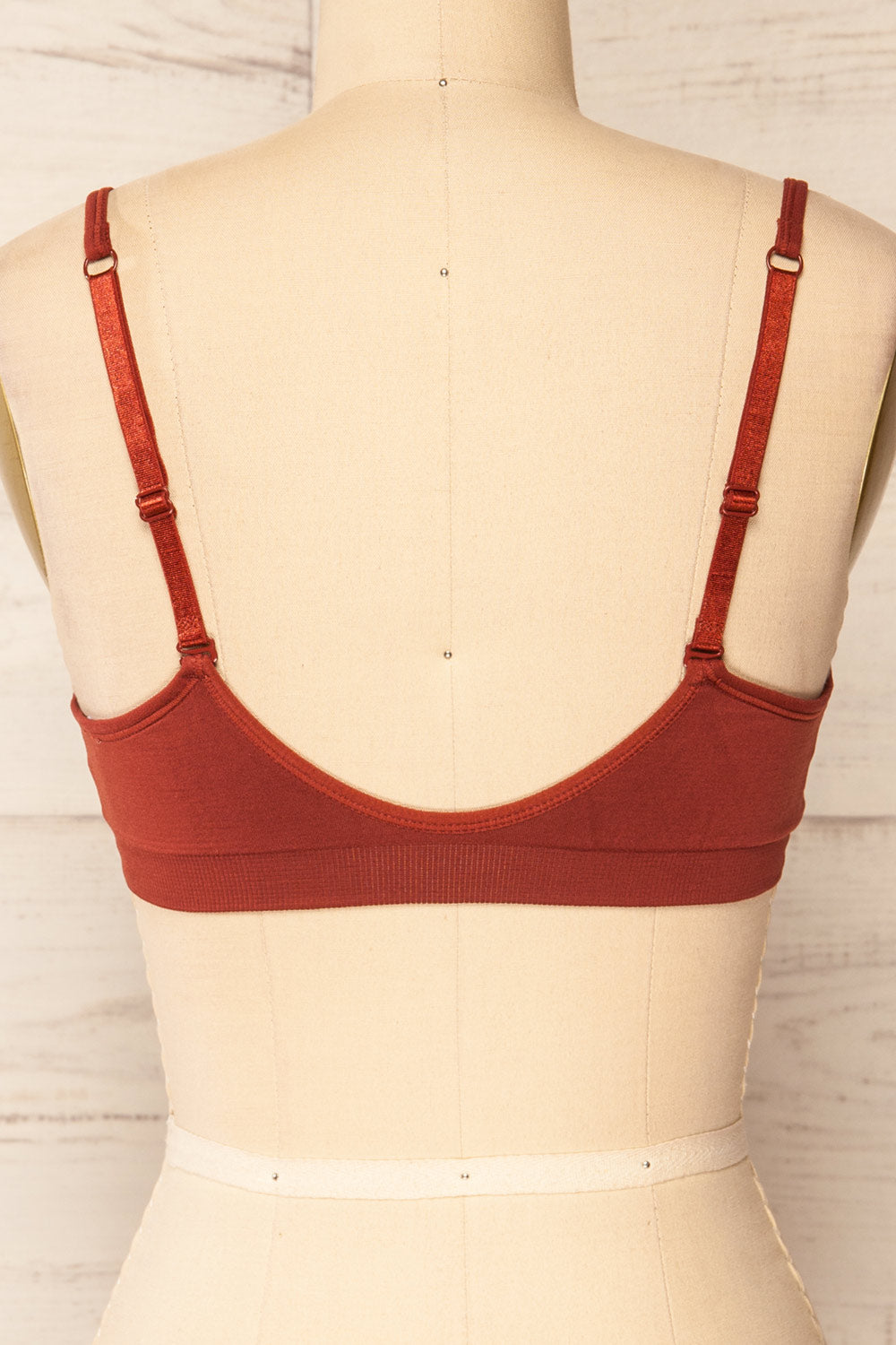 Pyzdry Orange Padded Stretchable Bralette | La petite garçonne back close-up