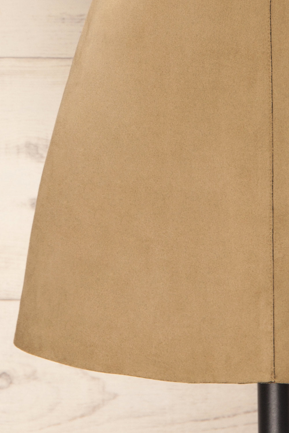 Quirion Taupe Faux Suede Short Skirt | La petite garçonne bottom