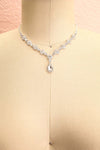 Radelle Silver Necklace w/ Crystal Pendant | Boutique 1861