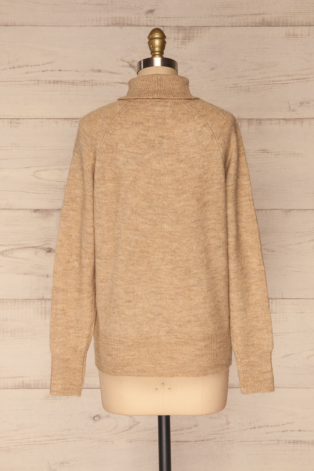 Radomysl Beige Turtleneck Knit Sweater | La petite garçonne back view