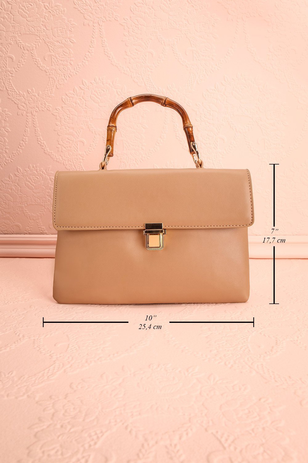 Ragga Sable Beige Purse with Bamboo Handle | Boutique 1861 9