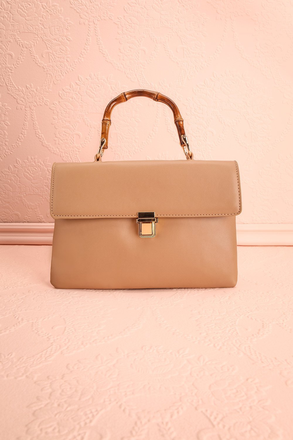 Ragga Sable Beige Purse with Bamboo Handle | Boutique 1861 1