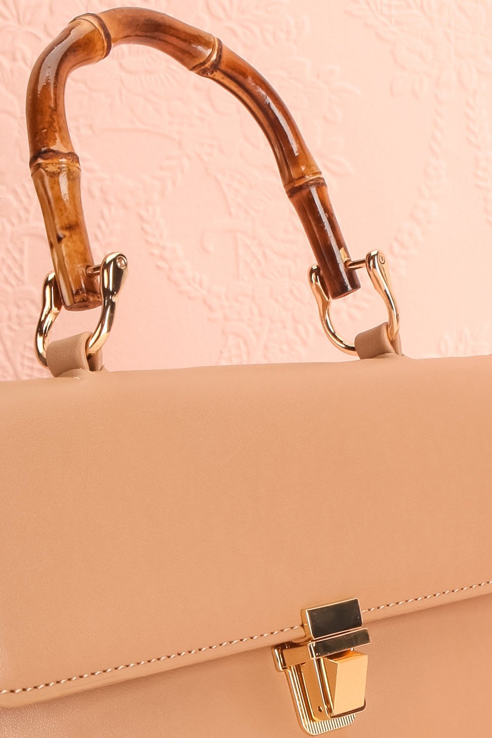 Ragga Sable Beige Purse with Bamboo Handle | Boutique 1861 6