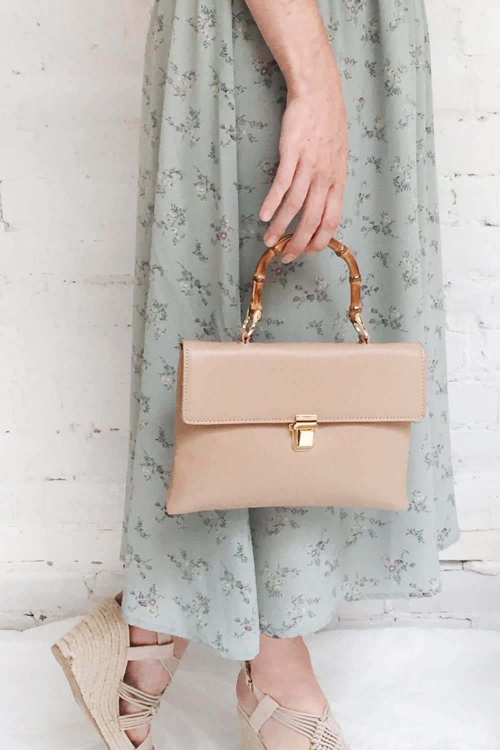 Ragga Sable Beige Purse with Bamboo Handle | Boutique 1861 2