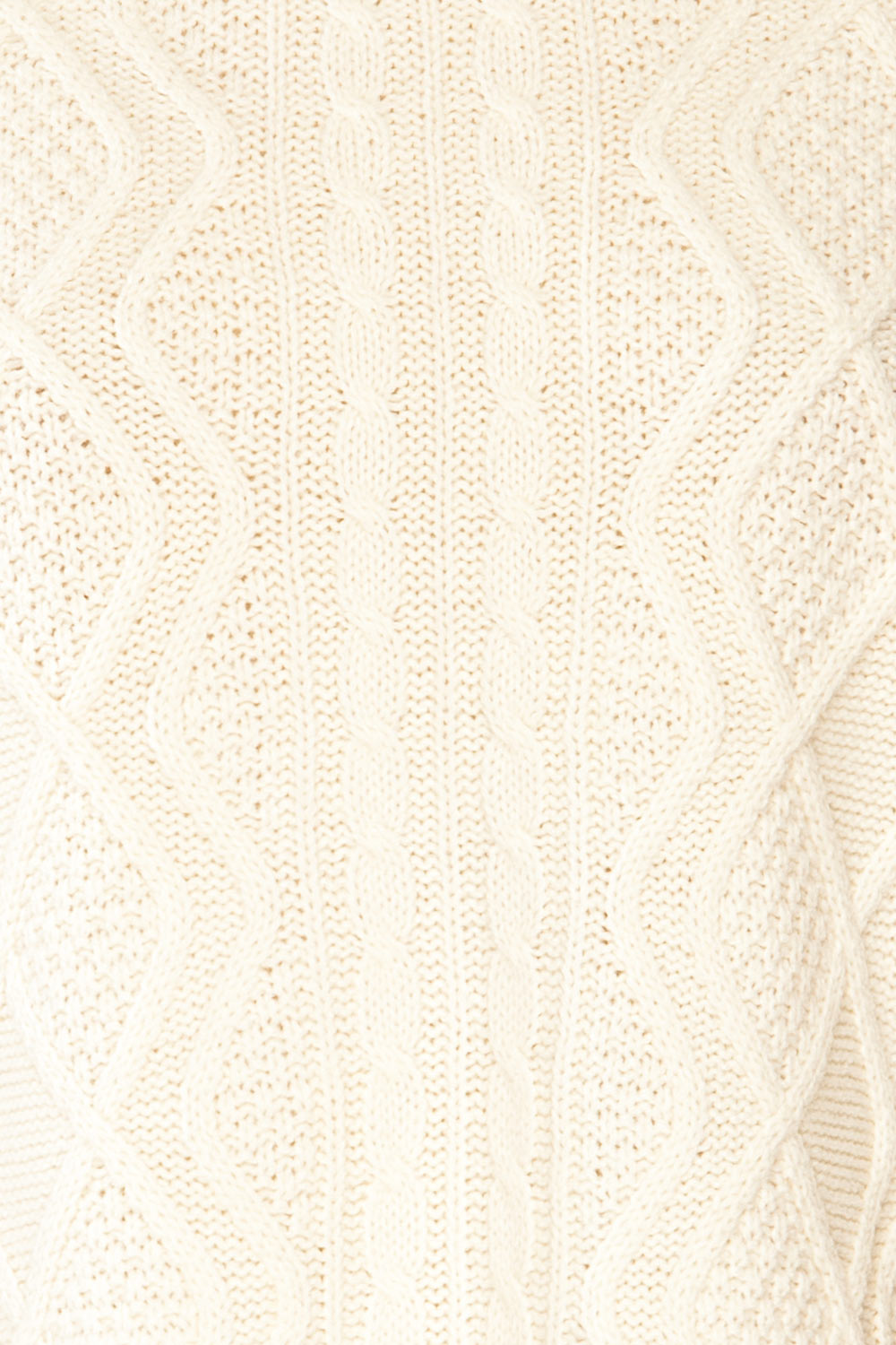 Randers Cream Knit 3/4 Sleeves Top | La petite garçonne fabric