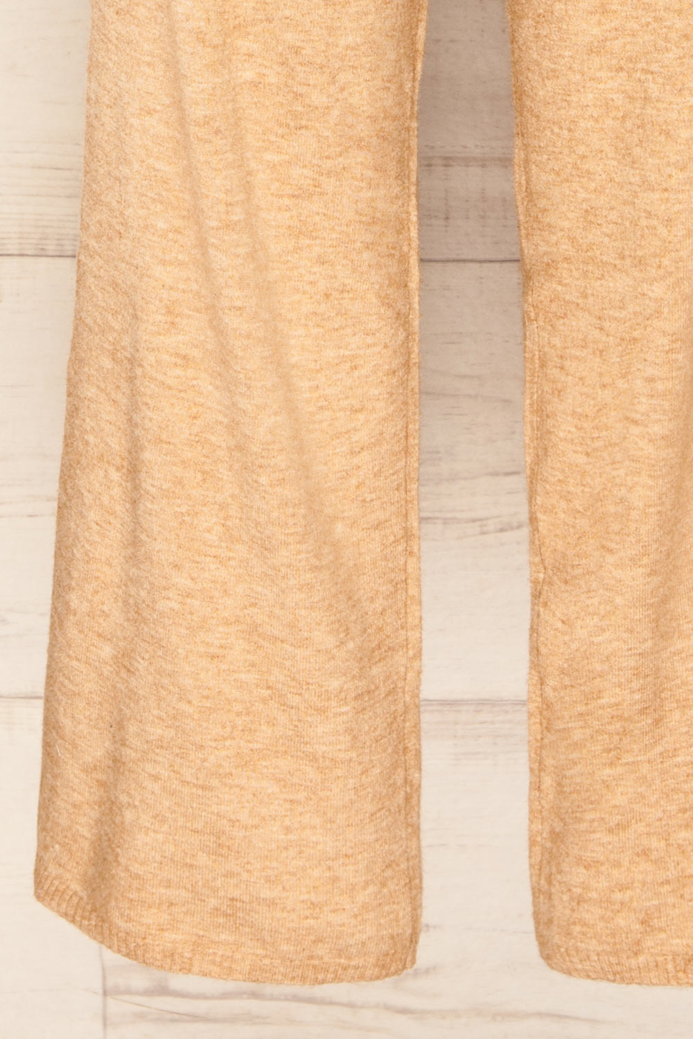 Raphart Beige High-Waisted Wide Leg Lounge Pants | La petite garçonne bottom