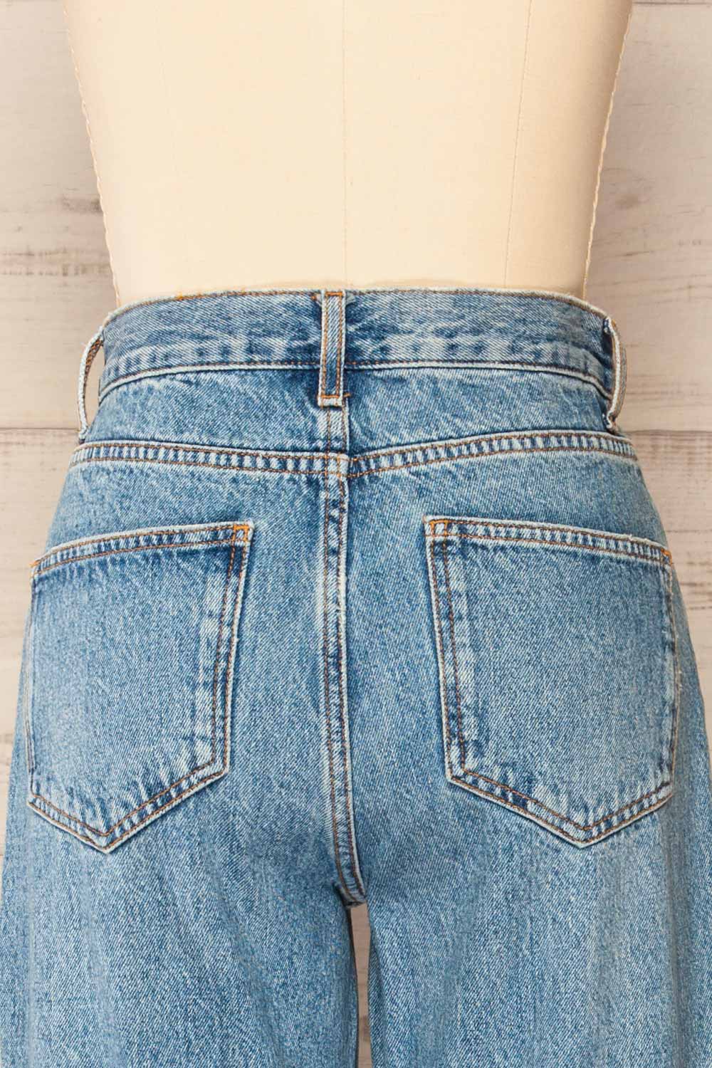 Rastoke High-Waisted Straight Leg Jeans | La petite garçonne back close-up