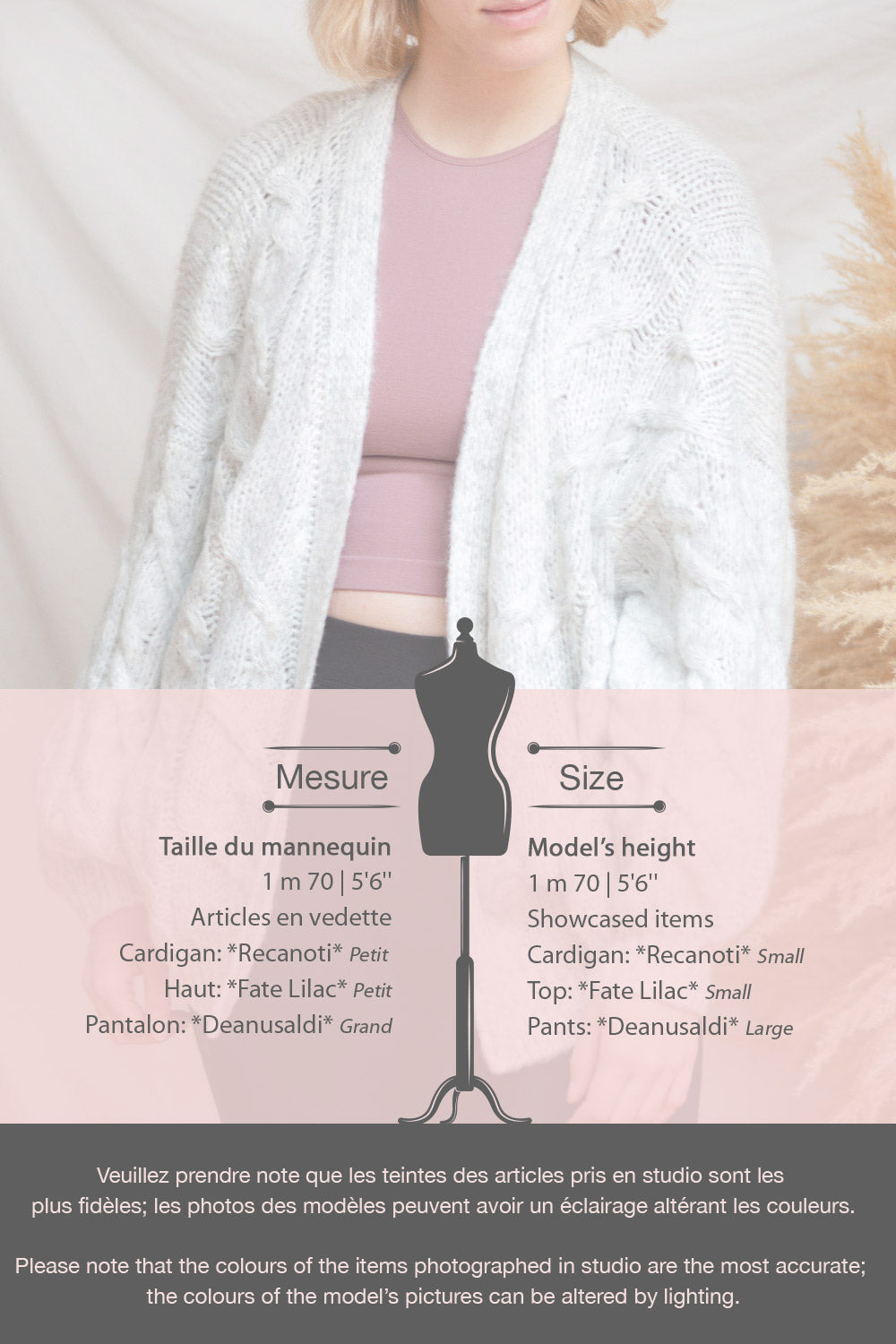 Recanoti Light Grey Balloon Sleeve Cardigan | La petite garçonne fiche