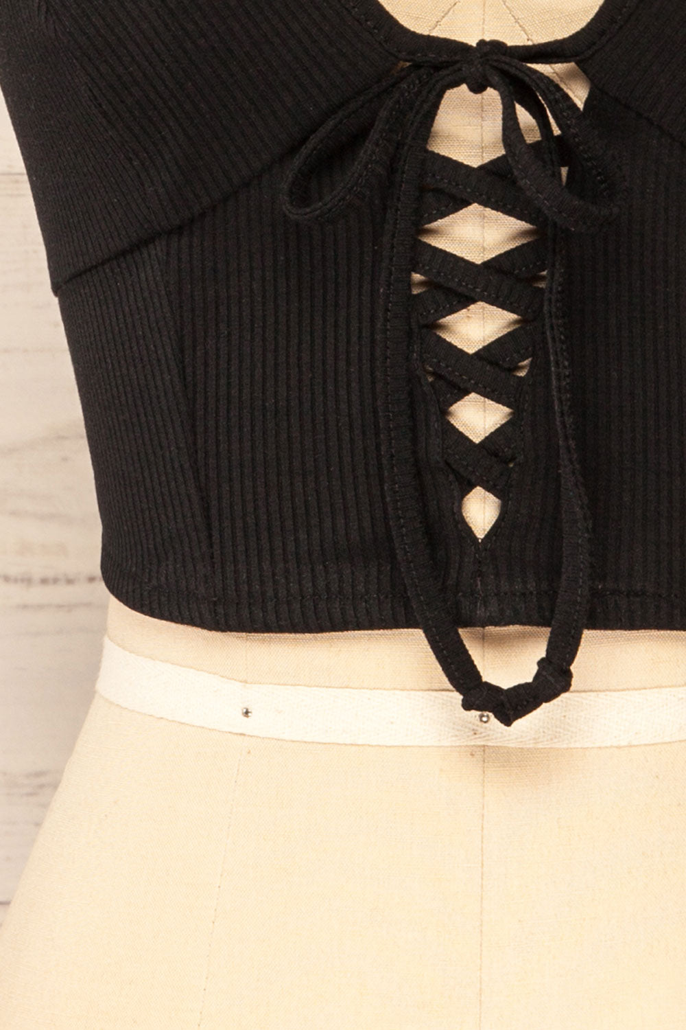 Reinbeck Black Corset Crop Top | La petite garçonne bottom