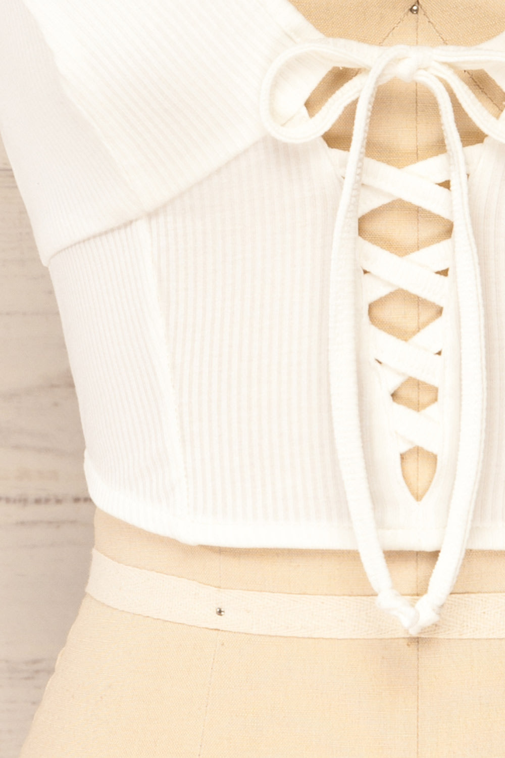 Reinbeck White Corset Crop Top | La petite garçonne bottom