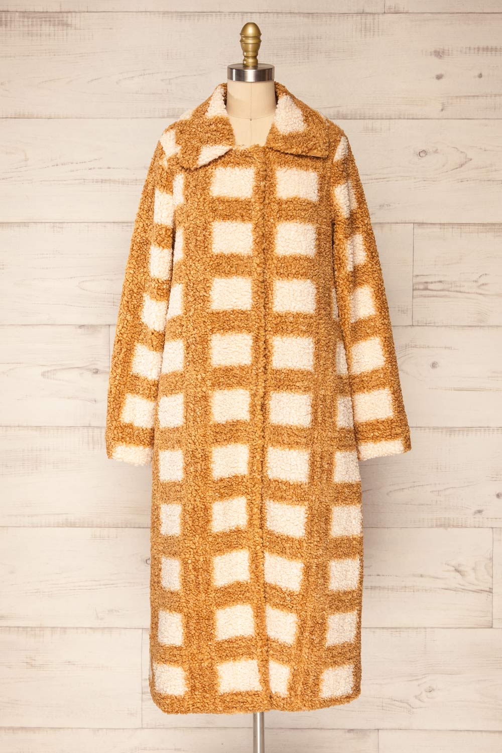 Remich Faux Sherpa Check Coat | La petite garçonne front view