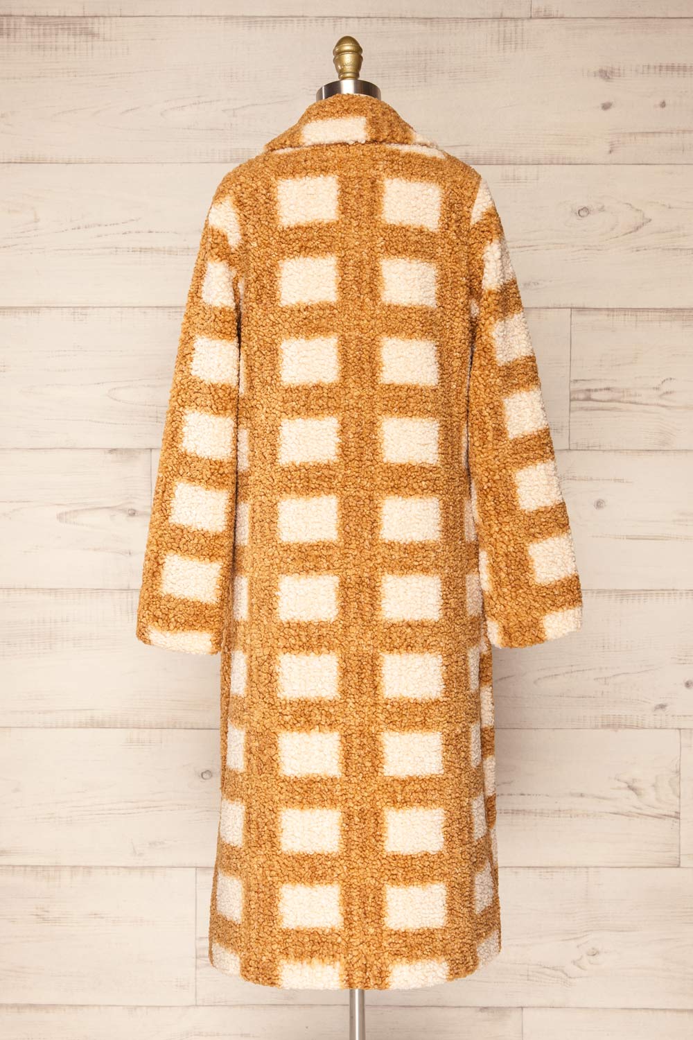 Remich Faux Sherpa Check Coat | La petite garçonne back view