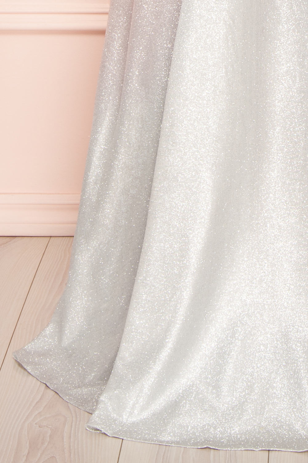 Renesmee Pink Sparkly Gradient Maxi Dress | Boutique 1861 bottom