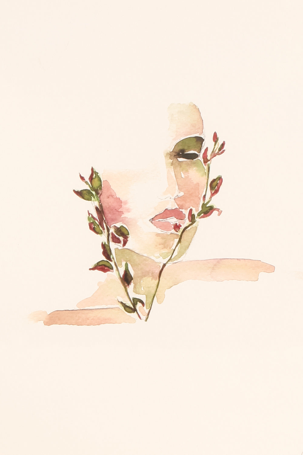 Retono Watercolour Portrait | La Petite Garçonne close-up